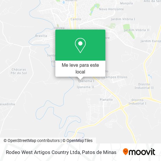 Rodeo West Artigos Country Ltda mapa