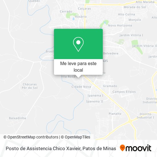 Posto de Assistencia Chico Xavieir mapa