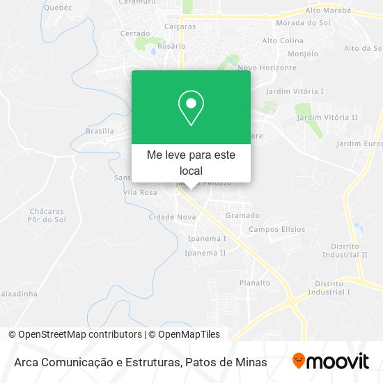 Arca Comunicação e Estruturas mapa