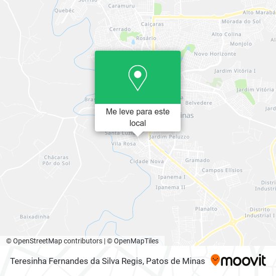 Teresinha Fernandes da Silva Regis mapa