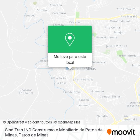 Sind Trab IND Construcao e Mobiliario de Patos de Minas mapa