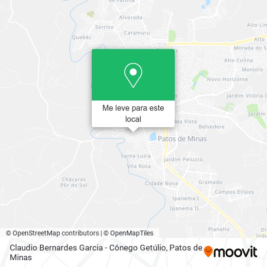 Claudio Bernardes Garcia - Cônego Getúlio mapa