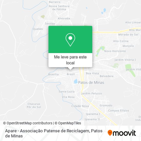 Apare - Associação Patense de Reciclagem mapa