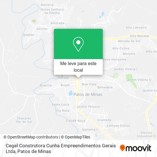 Cegel Construtora Cunha Empreendimentos Gerais Ltda mapa