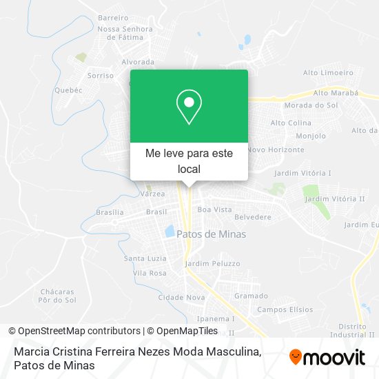 Marcia Cristina Ferreira Nezes Moda Masculina mapa