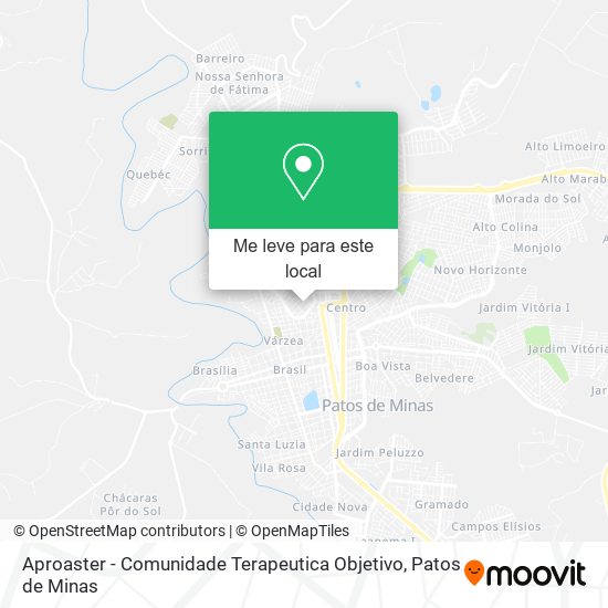 Aproaster - Comunidade Terapeutica Objetivo mapa