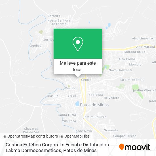 Cristina Estética Corporal e Facial e Distribuidora Lakma Dermocosméticos mapa