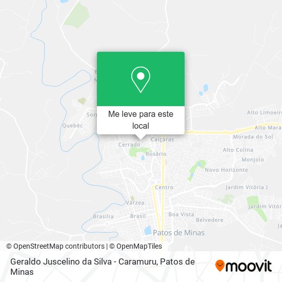 Geraldo Juscelino da Silva - Caramuru mapa