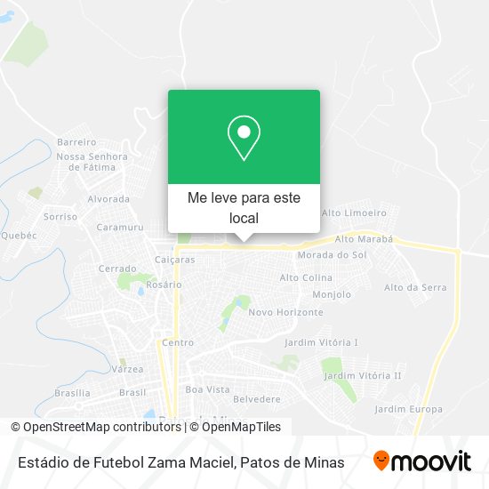 Estádio de Futebol Zama Maciel mapa