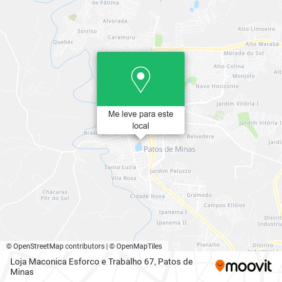 Loja Maconica Esforco e Trabalho 67 mapa