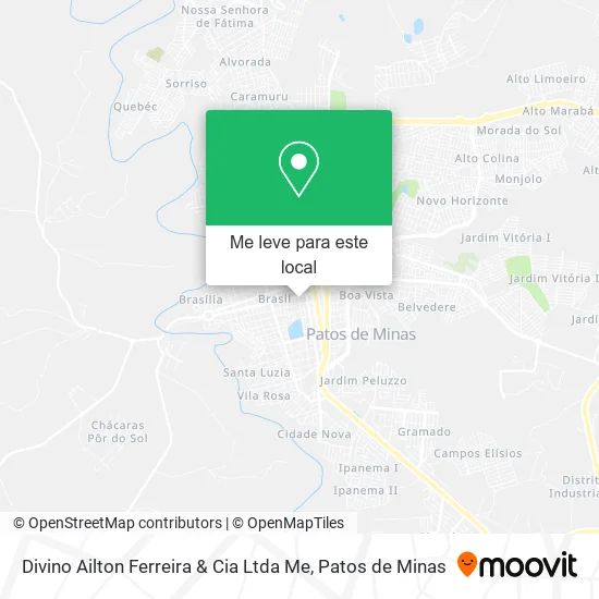 Divino Ailton Ferreira & Cia Ltda Me mapa