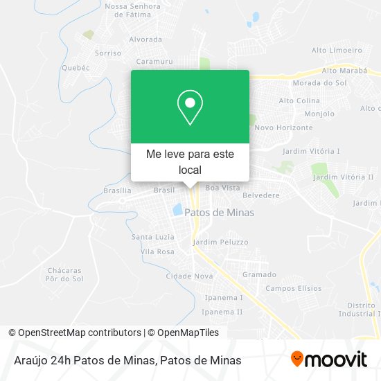 Araújo 24h Patos de Minas mapa