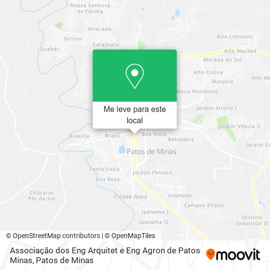 Associação dos Eng Arquitet e Eng Agron de Patos Minas mapa