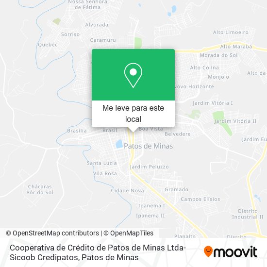 Cooperativa de Crédito de Patos de Minas Ltda-Sicoob Credipatos mapa