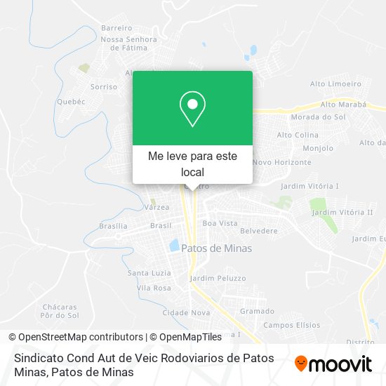 Sindicato Cond Aut de Veic Rodoviarios de Patos Minas mapa