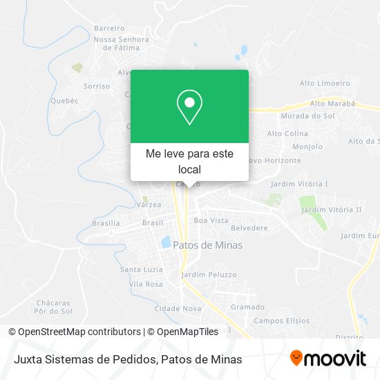 Juxta Sistemas de Pedidos mapa