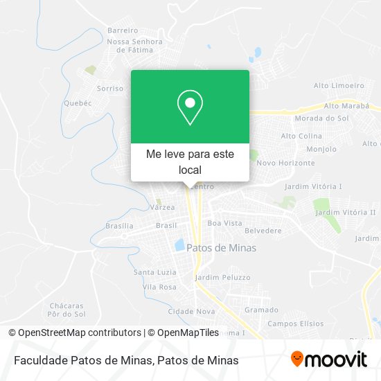 Faculdade Patos de Minas mapa