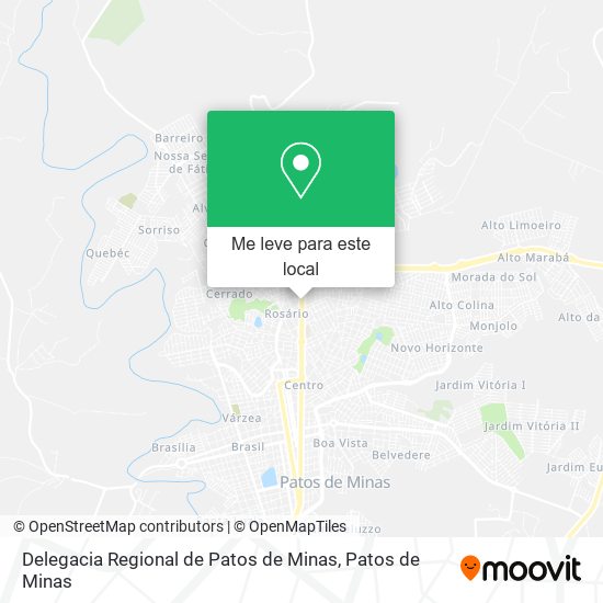 Delegacia Regional de Patos de Minas mapa