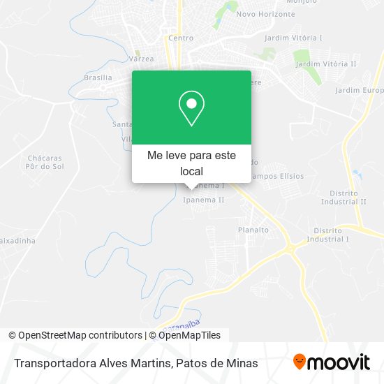 Transportadora Alves Martins mapa
