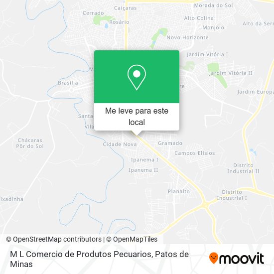 M L Comercio de Produtos Pecuarios mapa
