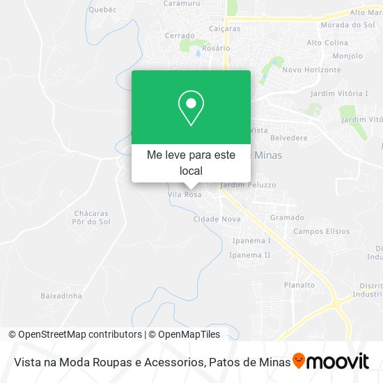 Vista na Moda Roupas e Acessorios mapa