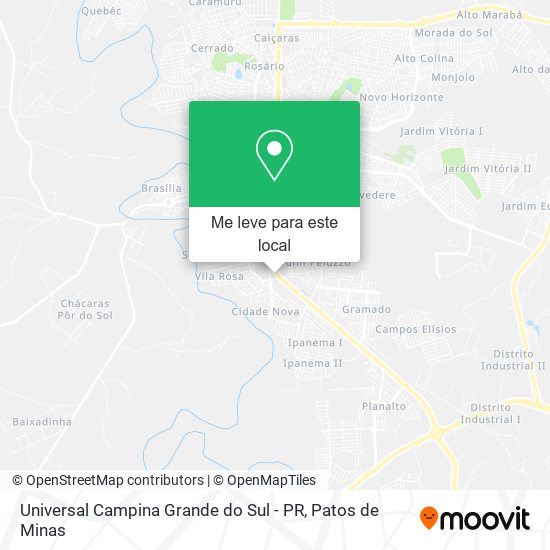 Universal Campina Grande do Sul - PR mapa