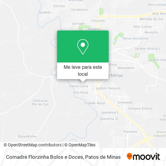 Comadre Florzinha Bolos e Doces mapa