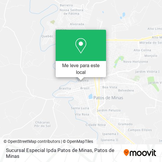 Sucursal Especial Ipda Patos de Minas mapa
