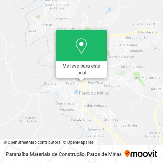 Paranaíba Materiais de Construção mapa