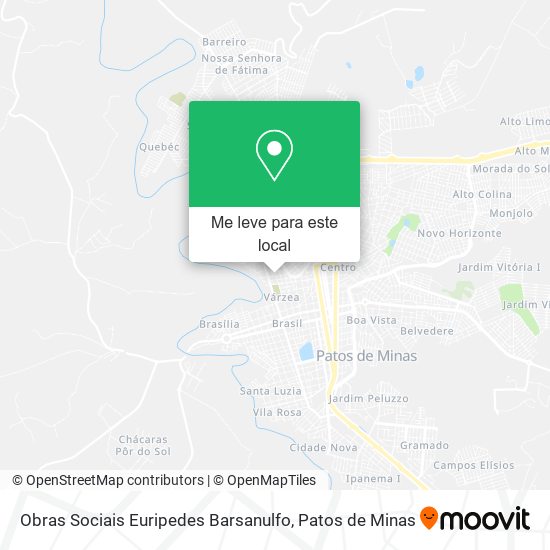 Obras Sociais Euripedes Barsanulfo mapa
