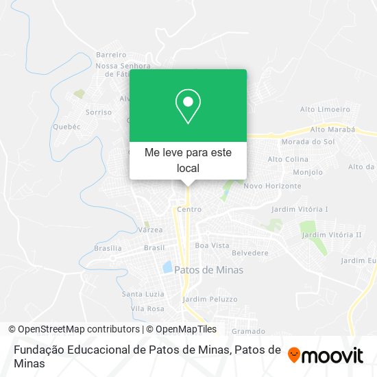 Fundação Educacional de Patos de Minas mapa