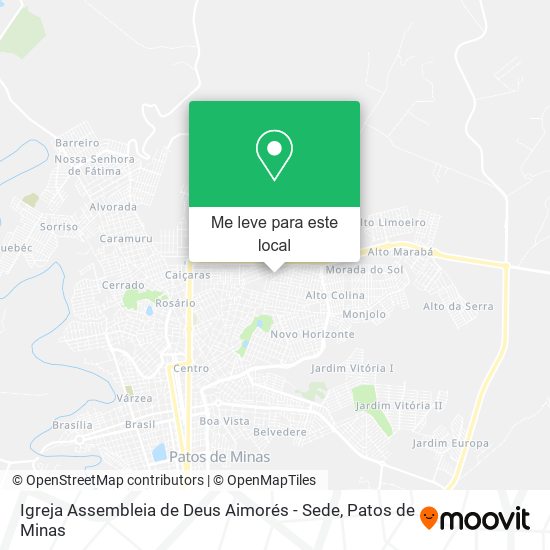 Igreja Assembleia de Deus Aimorés - Sede mapa