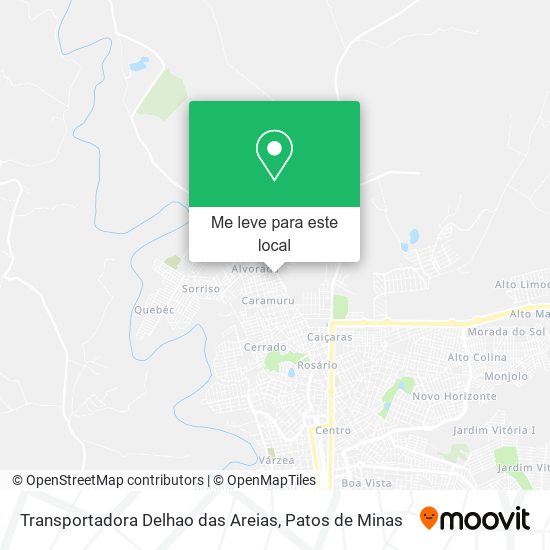 Transportadora Delhao das Areias mapa