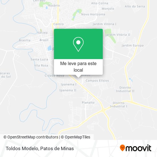 Toldos Modelo mapa