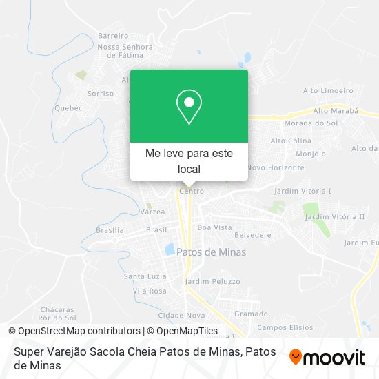 Super Varejão Sacola Cheia Patos de Minas mapa