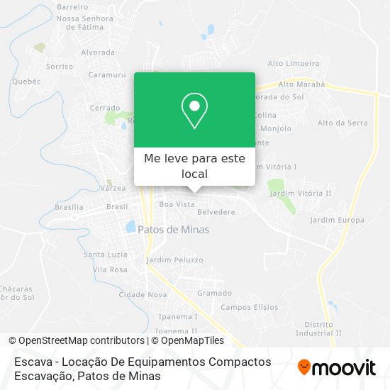 Escava - Locação De Equipamentos Compactos Escavação mapa