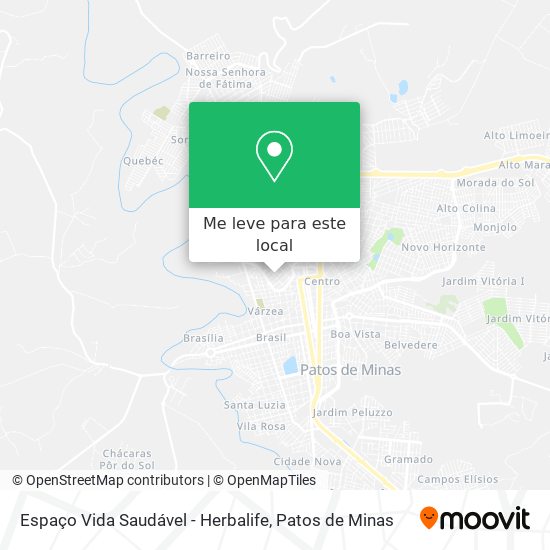 Espaço Vida Saudável - Herbalife mapa