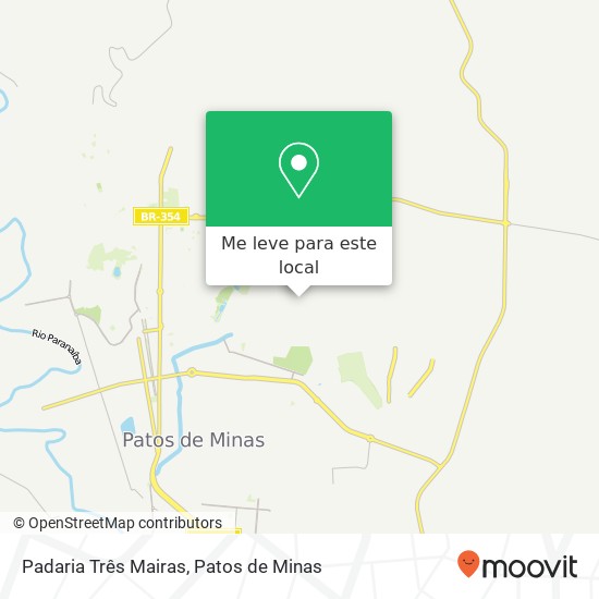 Padaria Três Mairas mapa