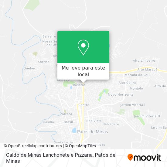 Caldo de Minas Lanchonete e Pizzaria mapa