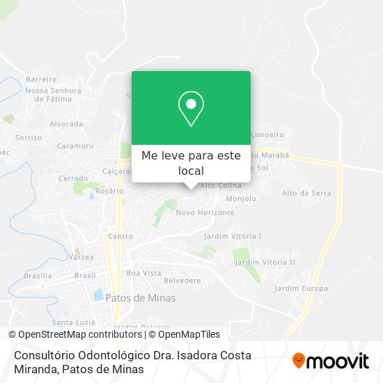 Consultório Odontológico Dra. Isadora Costa Miranda mapa
