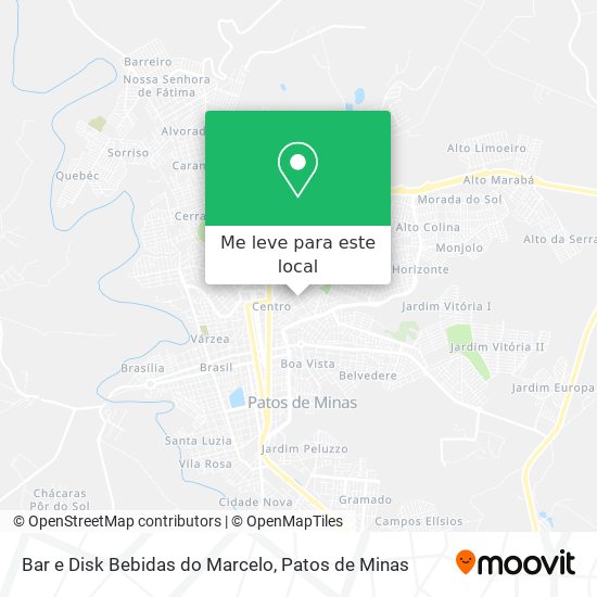 Bar e Disk Bebidas do Marcelo mapa