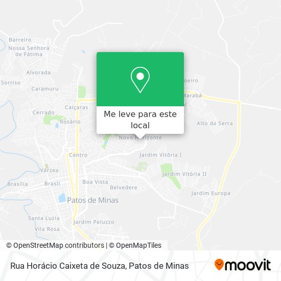 Rua Horácio Caixeta de Souza mapa