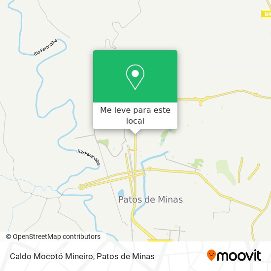 Caldo Mocotó Mineiro mapa