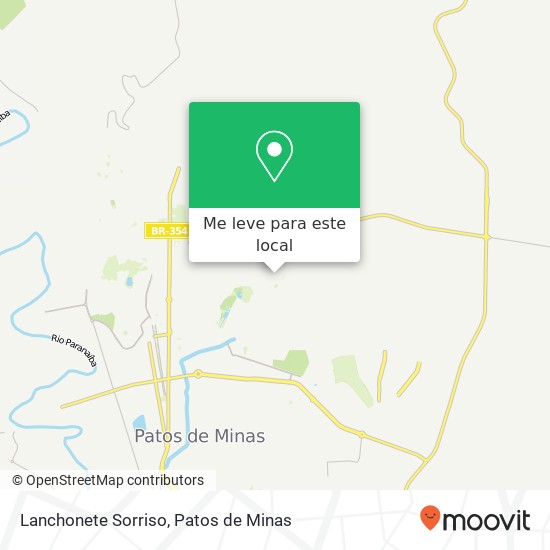 Lanchonete Sorriso, Rua Ponto Chic, 984 Nova Floresta Patos de Minas-MG 38703-218 mapa