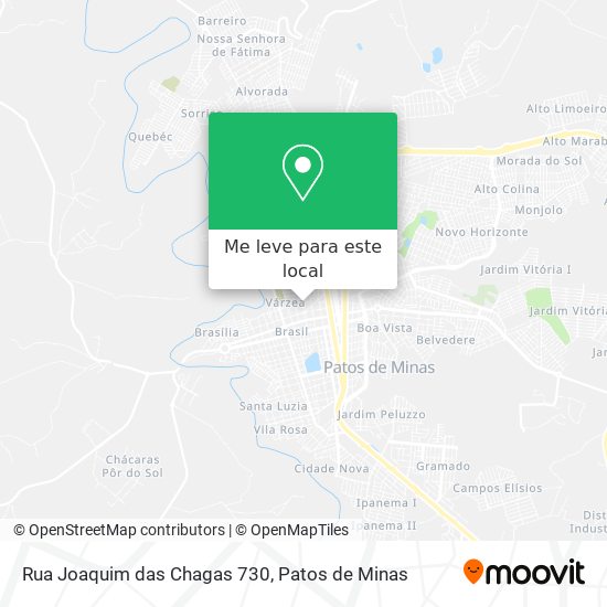 Rua Joaquim das Chagas 730 mapa