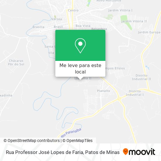 Rua Professor José Lopes de Faria mapa