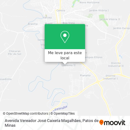 Avenida Vereador José Caixeta Magalhães mapa