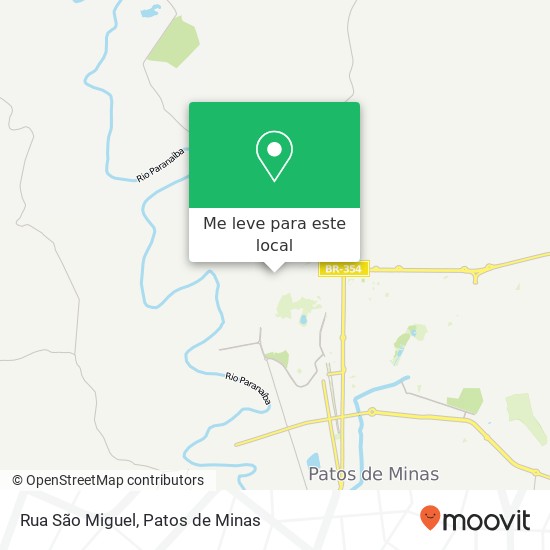 Rua São Miguel mapa