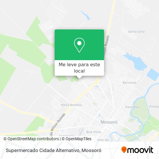 Supermercado Cidade Alternativo mapa