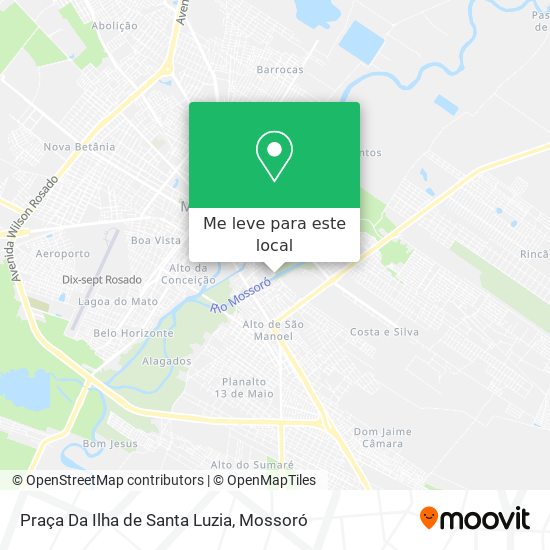 Praça Da Ilha de Santa Luzia mapa